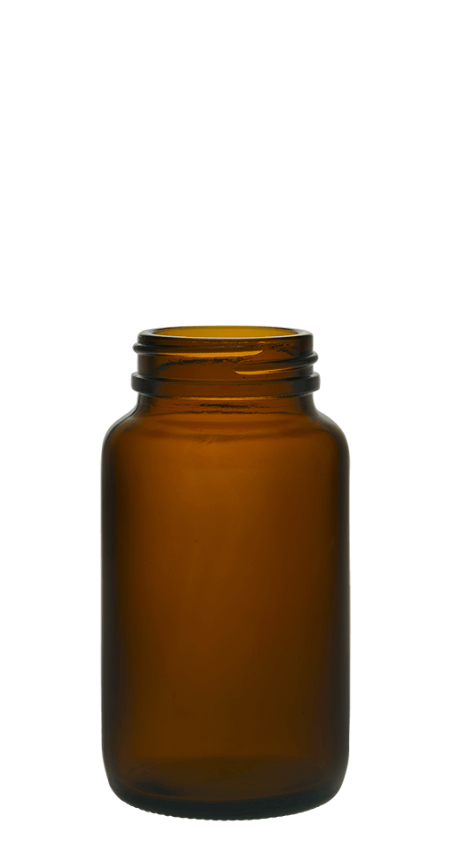 Powder jar 175ml 45/400 Glass amber